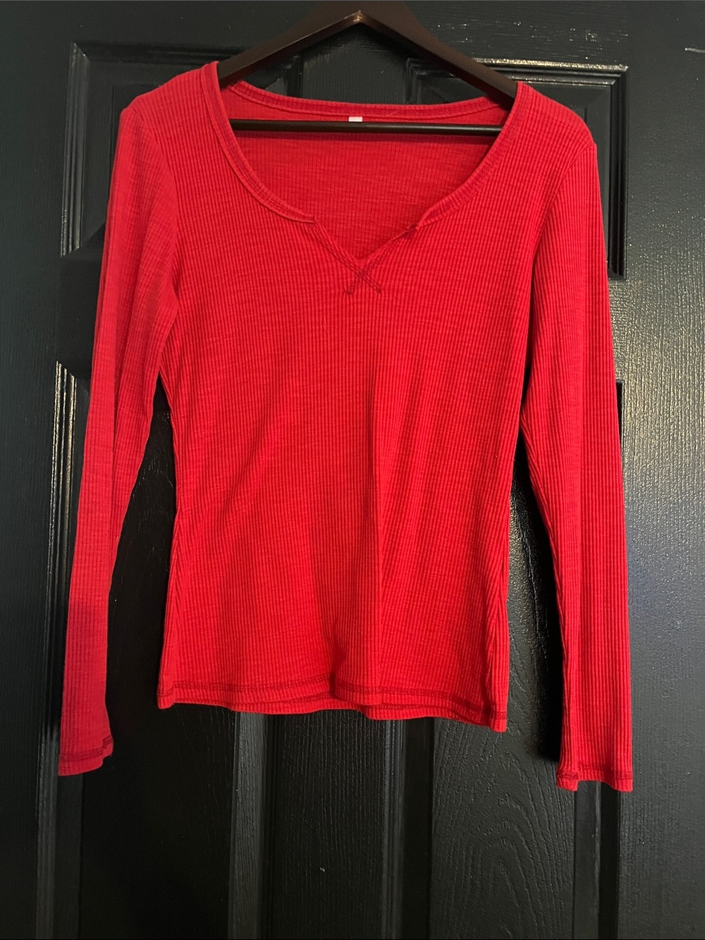 Long sleeve red shirt